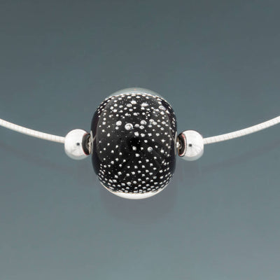 Black Sparkling Omega Necklace by Becky Congdon