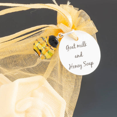 Goats Milk and Honey Soap with Bee Pendant (close-up) by Becky Congdon
