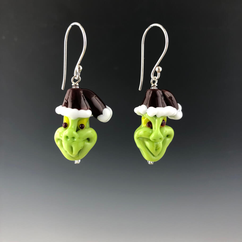 Grinch Earrings (Ear Wires)