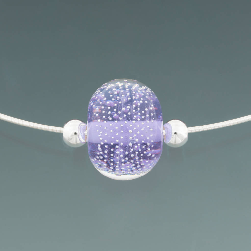 Lavender Sparkling Omega Necklace by Becky Congdon
