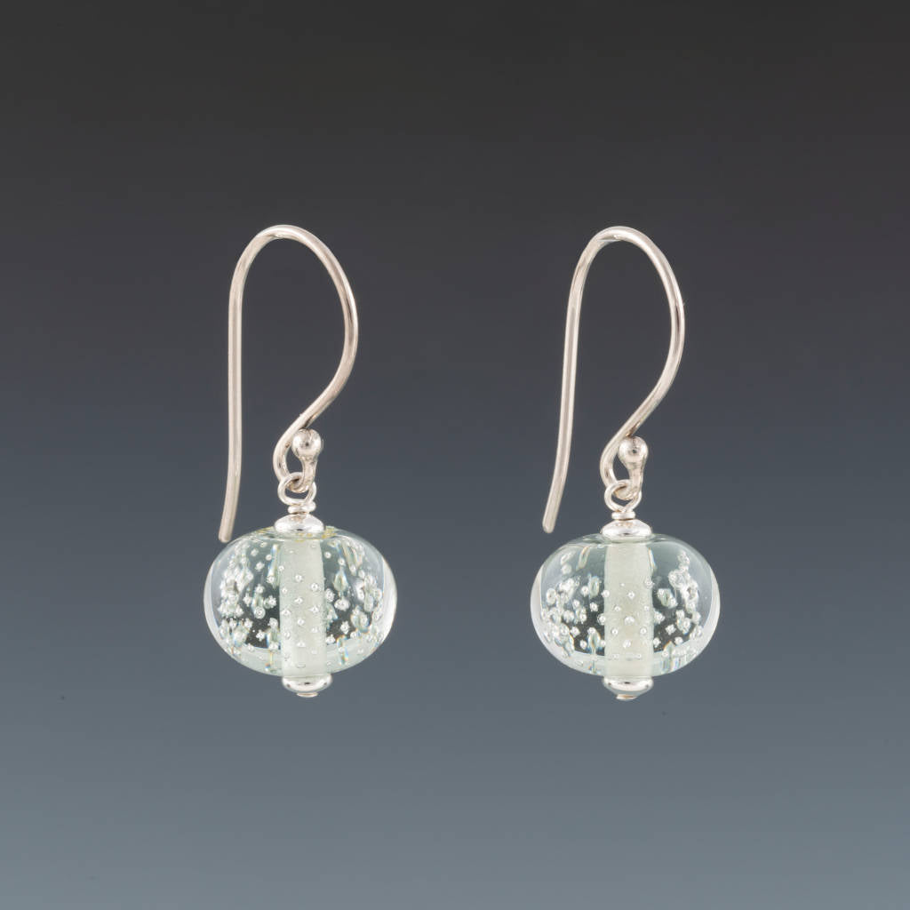 Light Gray Sparkling Earrings (Ear Wires) by Becky Congdon